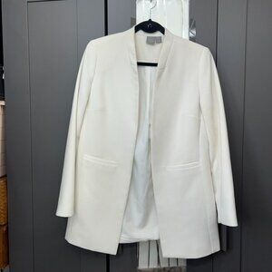 Saint Tropez West Ivory Textured Open Lapel Blazer Size S